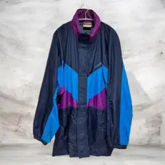 90's adidas ナイロンジャケット トレフォイル刺繍 マルチカラーy2kのサムネイル