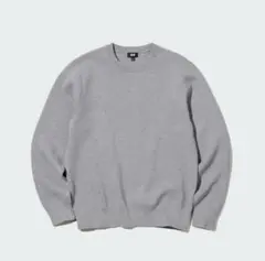 ウォッシャブルストレッチミラノリブクルーネックセーター　男女兼用　M