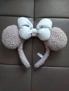 【美品】ディズニー ミニー カチューシャ Disney ボア もこもこ モコモコ