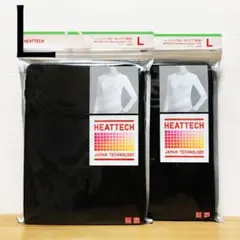 ２枚　ヒートテック クルーネックT 長袖　黒 ブラック　L　ユニクロUNIQLO