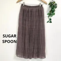 SUGAR SPOON＊千鳥柄 ブラウン系 レトロ クラシック プリーツスカートのサムネイル
