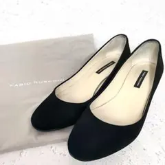 ファビオルスコーニ パンプス ラウンドトゥ スエード ブラック 36