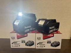 マキタ用バッテリーBL1860B 18V 6.0Ah 2個ライト付値下げ不可 - メルカリ