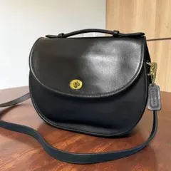 Old coach Plaza Bag ショルダーバッグ　ブラック　USA製のサムネイル