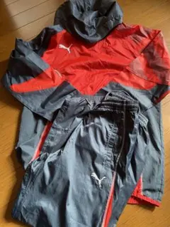Puma ピステ上下 グレー/レッド160サイズ