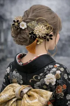 成人式　結婚式　七五三　つまみ細工　髪飾り　ヘッドドレス　ヘッドパーツ