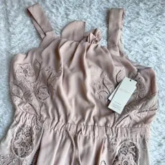 snidel スナイデル　新品　オールインワン　ピンクベージュ　フリー