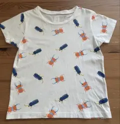 インセクトコレクション 昆虫柄 半袖Tシャツ ホワイト120-130のサムネイル
