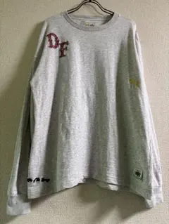 THE Duffer DF刺繍ロゴ グレー長袖カットソー サイズM アメカジのサムネイル