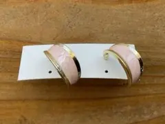 ゴールドの縁取り ピンク系ピアス