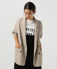 ハーフスリーブダブルジャケット　ベイフロー