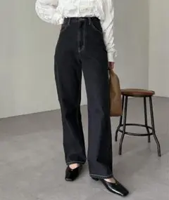 CAPRICIEUX LE'MAGE タグ付き　ハイウエストストレートデニム