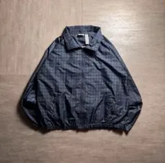 【90's】JERZEES チェック柄　ナイロンジャケット　短丈　Lサイズ