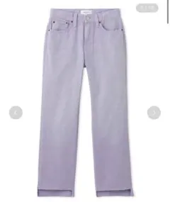 ミラオーウェン　裾段差テーパードデニムパンツ【手洗い可能】