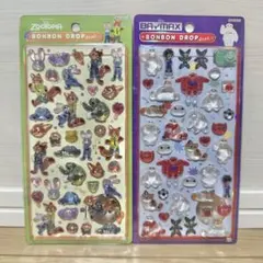 ボンボンドロップシール　ズートピア　ベイマックス