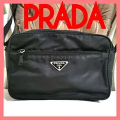 【人気品】プラダPRADA 斜めがけショルダーバッグ黒 鑑定済！