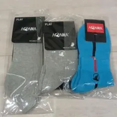 【新品未開封】HONMA本間ゴルフ　ソックス　靴下　3足セット25cm-27cm