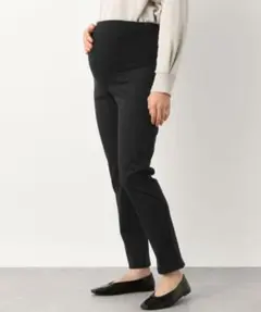 LEPSIM マタニティ ムジスリムパンツ スキニー レギンス ブラック Mのサムネイル