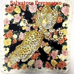 Salvatore Ferragamo フェラガモ ヒョウ柄 スカーフ ストール