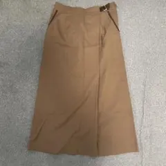 ブラウン タイトスカート ロング丈のサムネイル