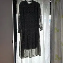 花柄 Vネック ワンピース