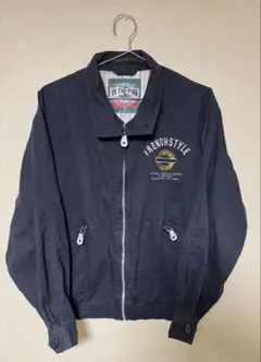 vintage スイングトップ ブルゾン ジャケット 黒 古着 刺繍