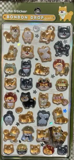 【正規品】クーリア BONBON DROP ボンボンドロップシール 和柄 柴犬