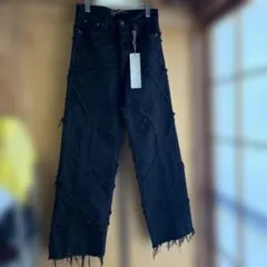 ラスト一点】VALABASAS【新品未使用】ブラックバギーデニムパンツ 29 