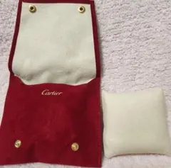 Cartier レッドスエード　時計　ポーチのサムネイル