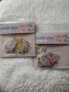 リトルツインスターズ キキララ フレークシール ステッカー サンリオ ダイソー