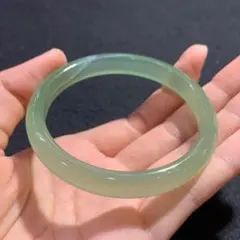玛瑙 鮮やか グリーン バングル ブレスレット 天然石 - メルカリ