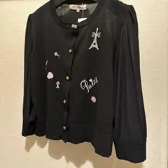 新品 Super Beauty 今季ものタグ付きパリ模様刺繍入りトップス42のサムネイル