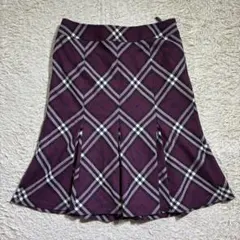 美品　バーバリーロンドン　ロングスカート　メガチェック　Aライン　大きいサイズ