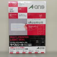 A-one ラベルシール 28183 12面付 20シート