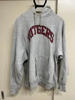 Champion リバースウィーブ RUTGERS グレー パーカー