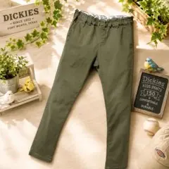 Dickies 150 カーキ ロングパンツ ウエストゴムのサムネイル