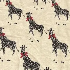 ニット生地　ジラフ　生成り