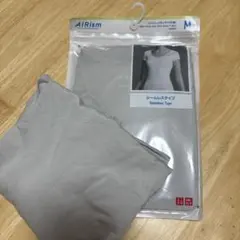 UNIQLO AIRism シームレス Tシャツ M ライトグレ