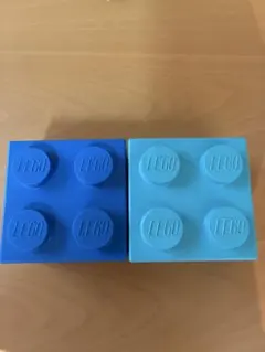 LEGO 4x4 ブロック型収納ボックス 青 水色