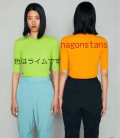 nagonstans　ハイブリッドコットン5分袖クルーネックトップスのサムネイル