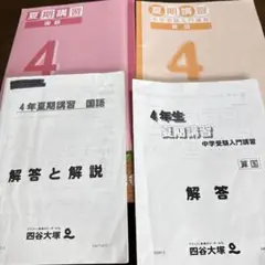4年夏期講習 国語　四谷大塚