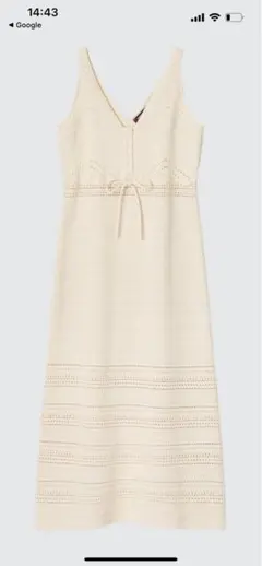 ユニクロ　クロシェ　ワンピース　ニット　ノースリーブ