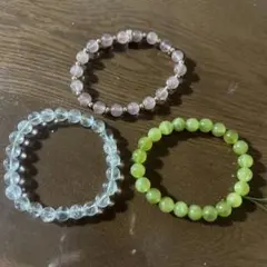 ビーズ ストレッチブレスレット 3個セット