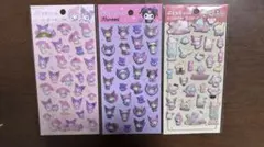Sanrio ぷくっとシール3パックセット マイメロ、クロミ、サンリオキャラ集合