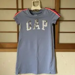 GAP キッズ 半袖ワンピース M ライトブルー