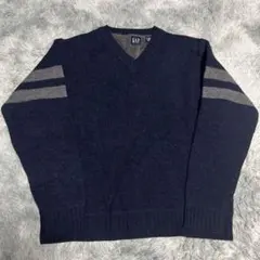 old GAP Vネック ニット セーター ネイビー
