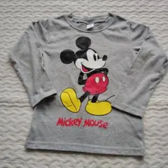 Disney ミッキーマウス 長袖カットソー グレー