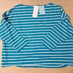 AMERICAN HOLIC コットン Tシャツ グリーン ストライプ