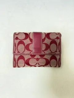 COACH 二つ折り 三つ折り 財布 シグネチャー レッドのサムネイル