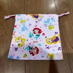 ディズニー　プリンセス　シンデレラ　アリエル　巾着袋　日本製　［未使用品］